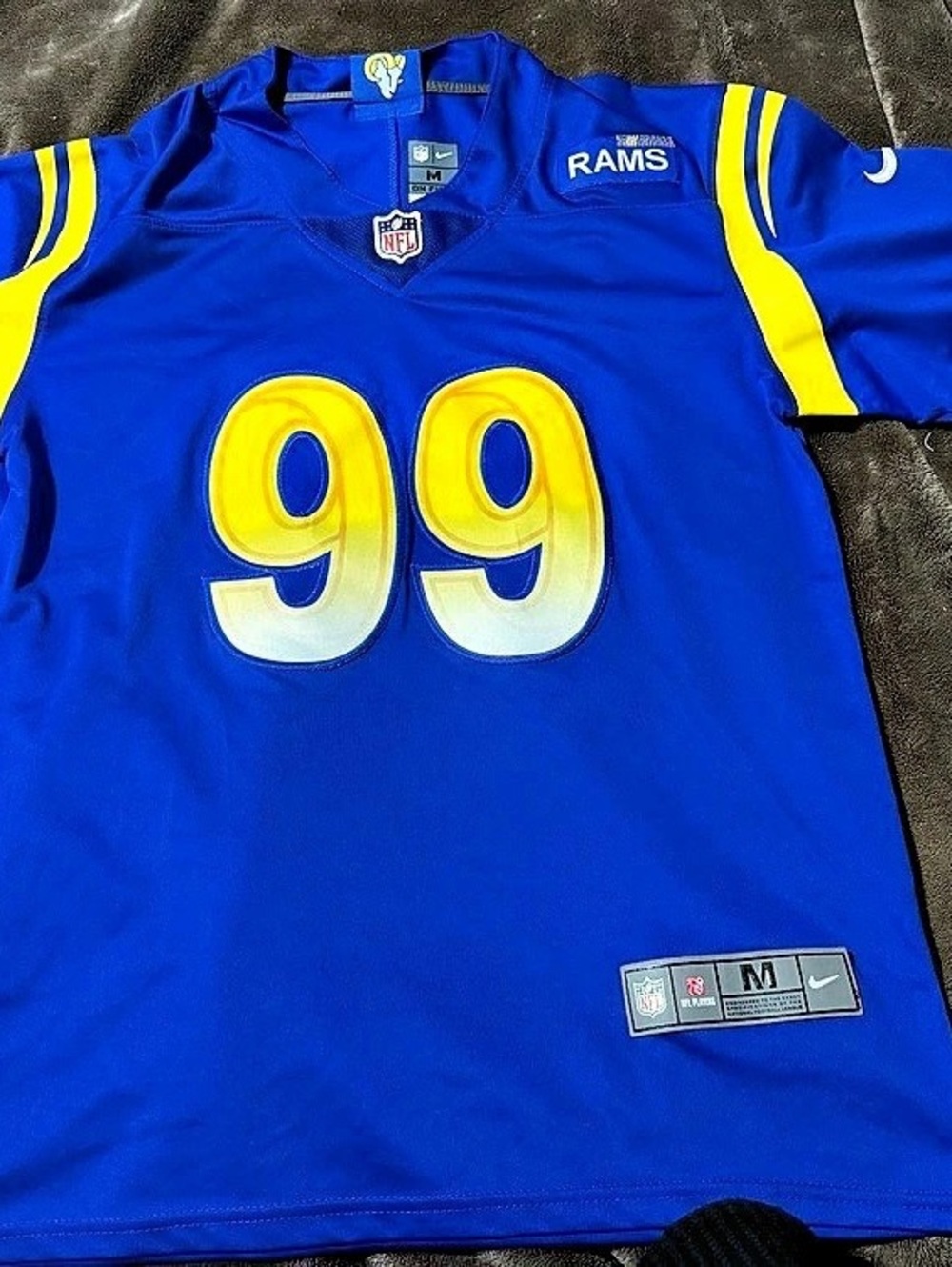 Nike Los Angeles Rams Aaron Donald Nike Game Jersey Men's Medium Blue & Yellow